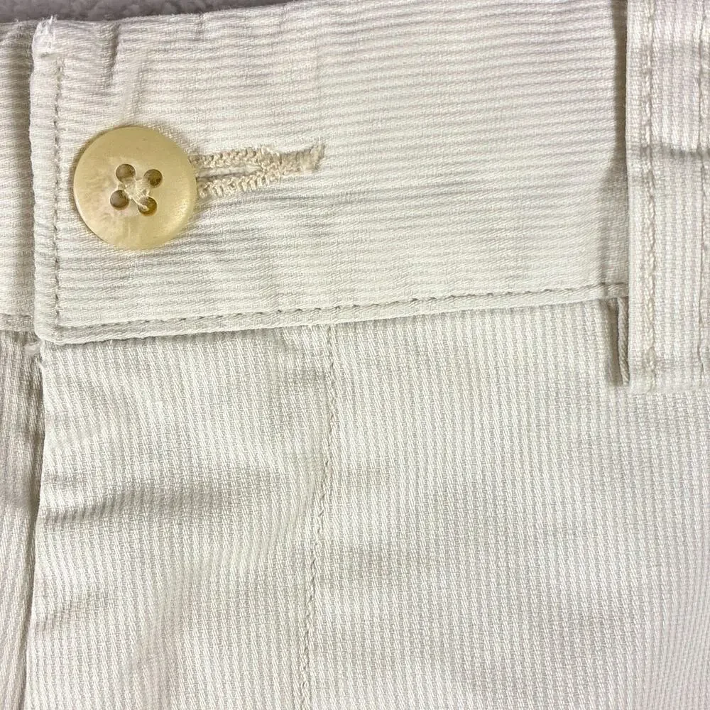 VTG Polo Ralph Lauren Pants Men 36x32 Ivory Tan Fine Hickory Striped Preppy 90s